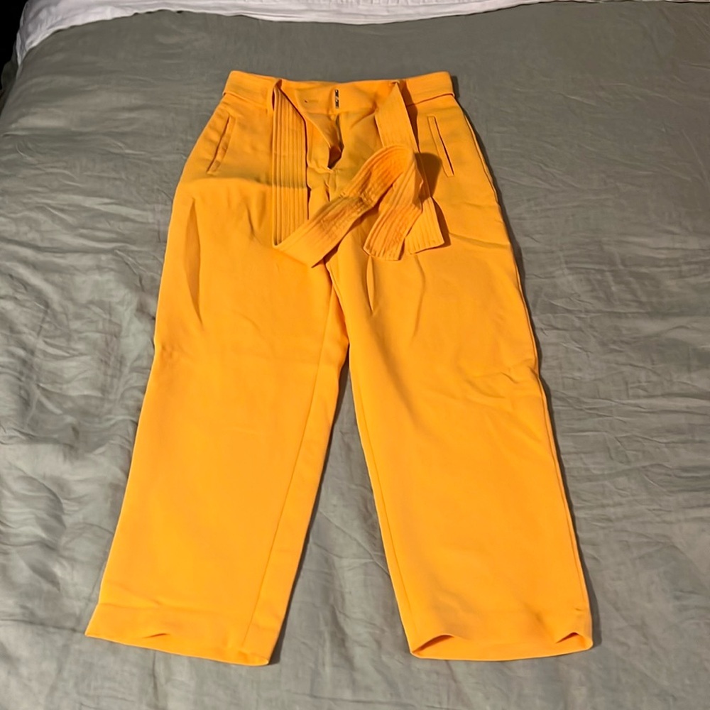 Wilfred Jallade Tie-Front Pant In Mango Yellow